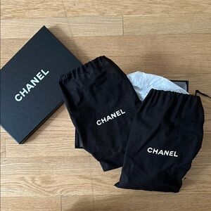 Chanel Black Dust Bags with Box